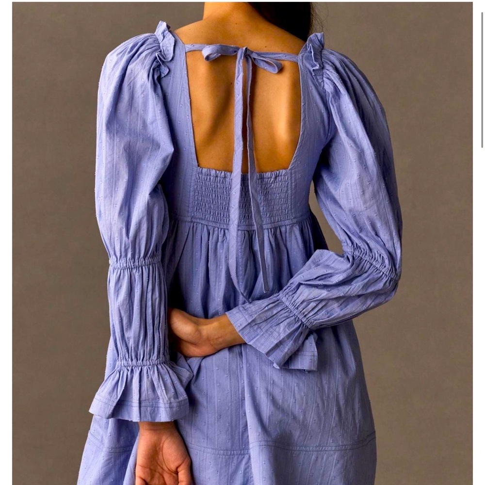 NWT Pilcro Anthropologie Long-Sleeve Babydoll Mini Dress sizeM